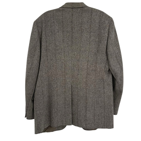 Hart Schaffner Marx Size 44L Wool Blazer Sport Coat Suit Jacket black 2 button - Picture 2 of 13